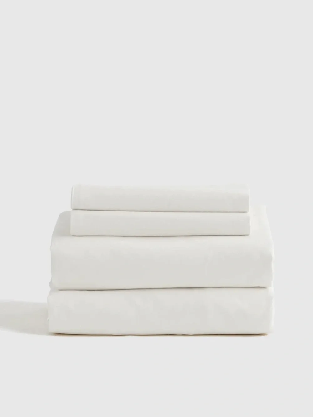Quince Cal King Organic Cotton White Bedding Sheet Set